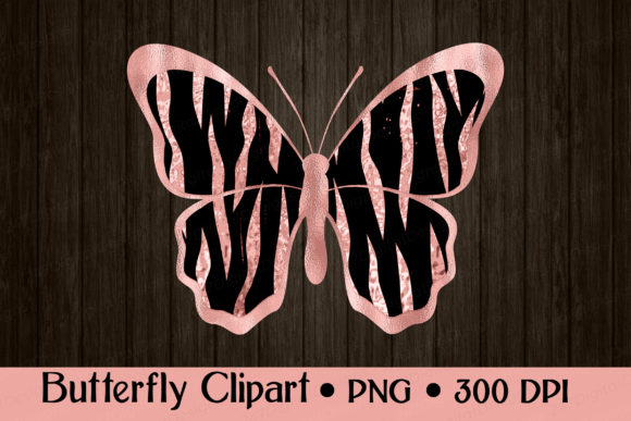 Download Butterfly Clipart Rose Gold Glitter PNG - Premium Resources