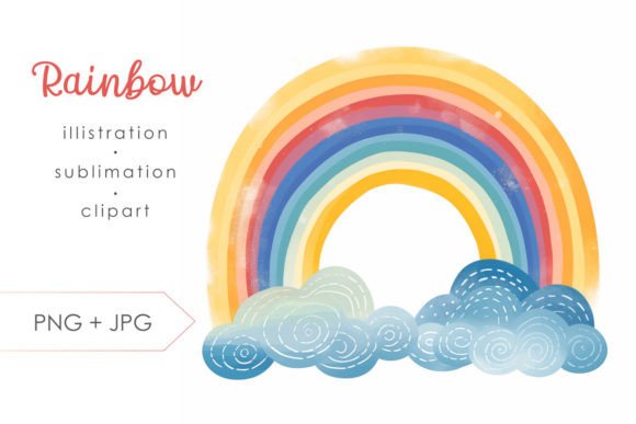 Download Colorful Rainbow PNG Clipart Sublimation - Premium Resources