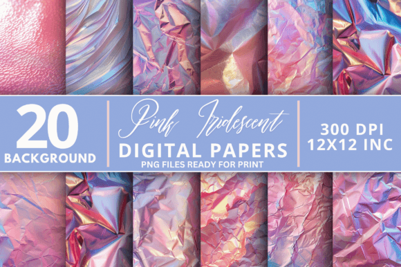 Download Pink Iridescent Digital Paper Background - Premium Resources
